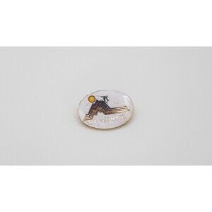 Vintage Ski Red River Resort New Mexico Mountain Orange Brown White Pin